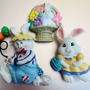 Vintage Easter bunny pin lot brooch hallmark cards